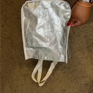 lululemon athletica Silver and White Backpack